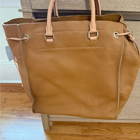 Carolina Herrera Brown Leather Tote - Picture 2 of 3